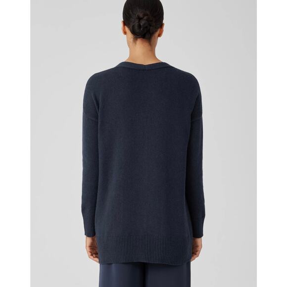 Eileen Fisher Cotton Recycled Cashmere Cardigan - Large - Picture 4 of 8
